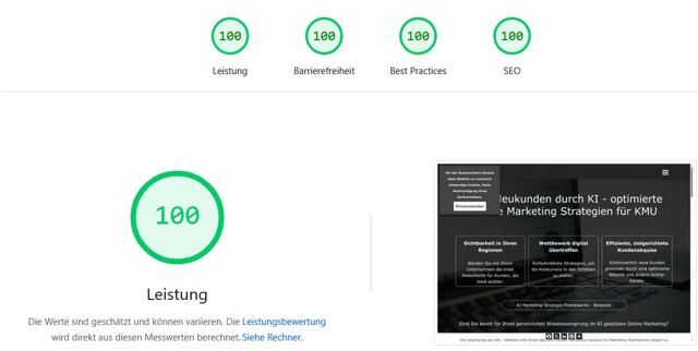 Seochange.de Google Page Speed Desktop Seochange.de Google Page Speed Desktop Übersicht